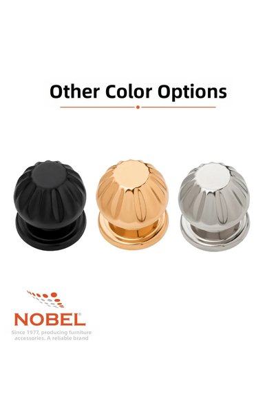 Nobel Papatya Door Knob, Door Knob, Metal, Matte Black