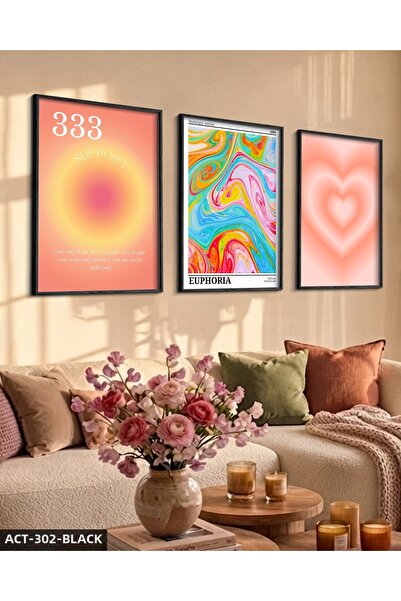 Evinemoda Aura Angel No 3 Piece Wooden Framed Painting Act