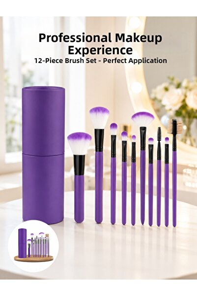 pınaxar 12 Pieces Makeup Brush Soft Bristled Professional Brushes Set High Qu...