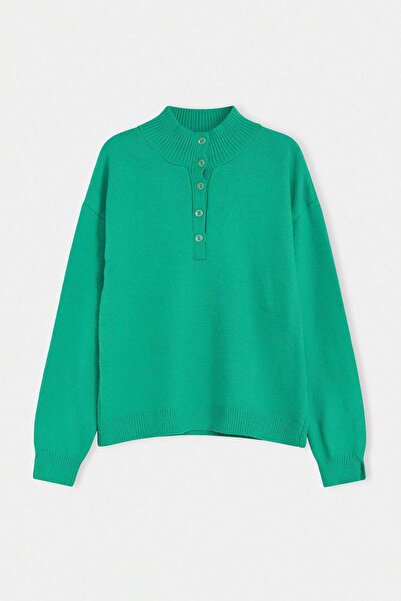 Trendyol Collection Wardrobe Essentials Green Soft Textured Knit Sweater |   ...