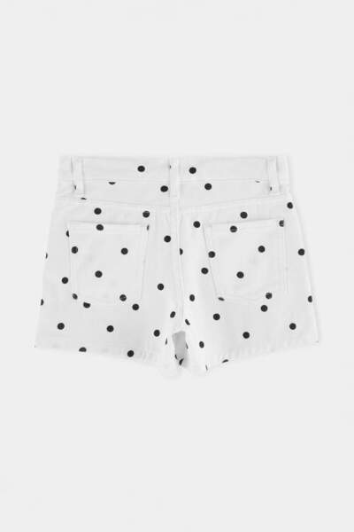TRENDYOLKIDS Pantaloni scurți și bermude din denim alb cu model geometric TKD...