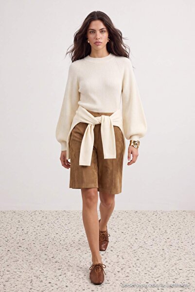 Trendyol Collection Ecru Back Cut Out/Window Detailed Knitwear Sweater Twoaw2...