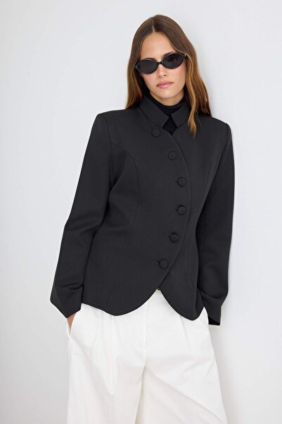Trendyol Collection Black Blazer Jacket Twoaw27Bc00024