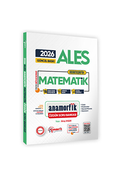 Anamorfik Yayınları 2026 ALES Yeni Sistem Anamorfik Matematik Özgün Soru Bank...