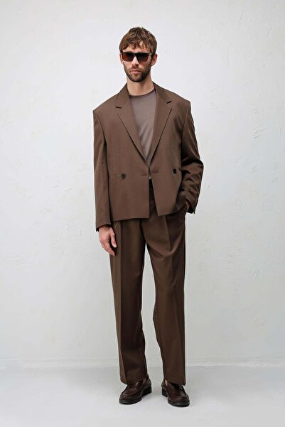 Antioch Kahve Relaxed Fit Erkek Blazer Ceket