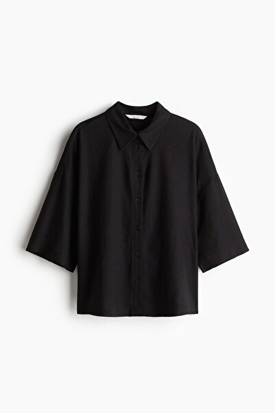 H&M Keten Karışımlı Gömlek