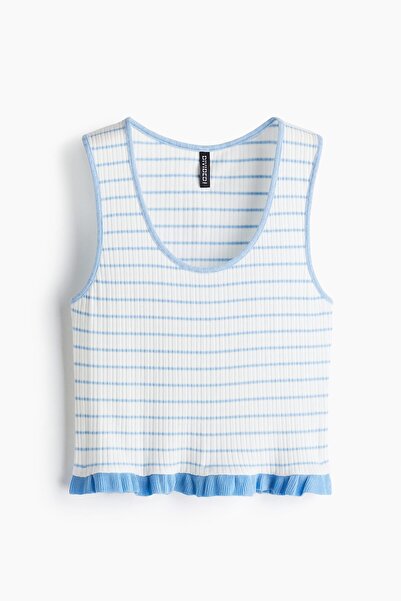 H&M Fırfırlı Kolsuz Üst