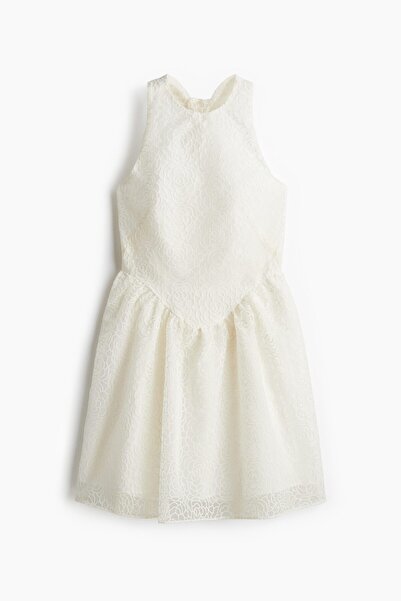 H&M İşlemeli Halter Yaka Elbise