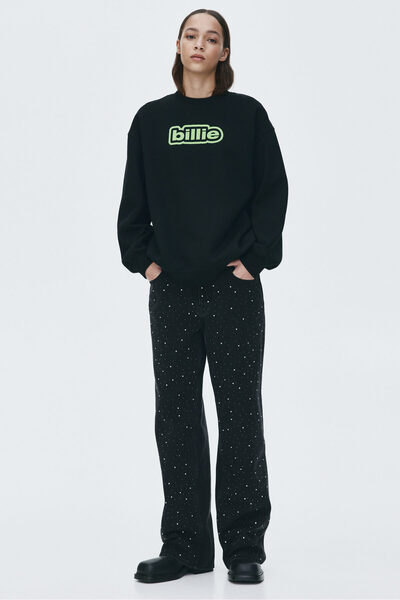 H&M Baskı Motifli Oversize Sweatshirt
