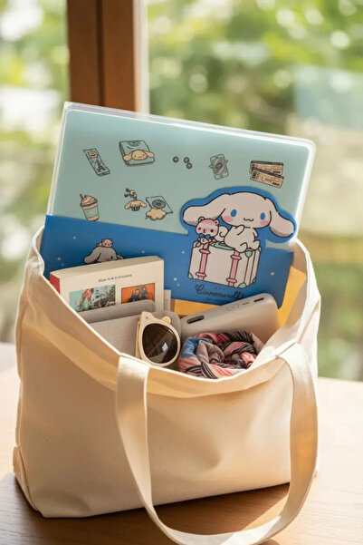 SANRIO Lisanslı Cinnamoroll Pasaport Kılıfı Şık Ve Koruyucu Seyahat Aksesuarı
