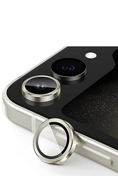 SORA GROUP ®   Samsung Galaxy Z Flip 5 Valdez Metal Camera Lens - Beige