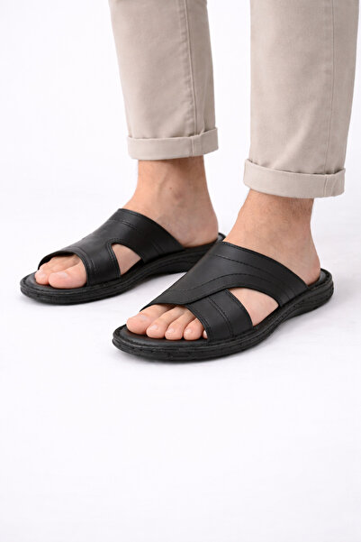 Kristal Kr.98 Ανατομική Σόλα Γνήσιο Δερμάτινο Ανδρικές Παντόφλες