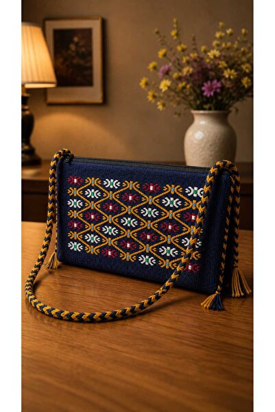 Butik Gültürkmen El Yapımı Türkmen desenli Çanta Otantik Etnik Stil