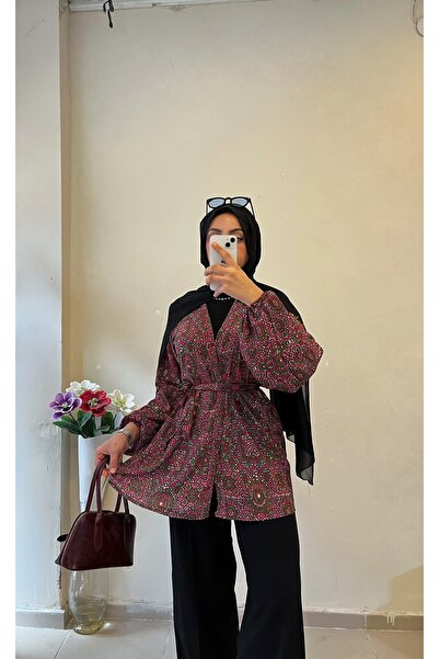 DİLEKBUTİK Balon kol desenli kimono