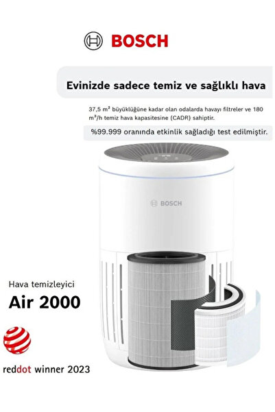 Bosch Evcil Hayvan Tüyü Toz ve Virüs Giderici Aktif Karbon HEPA Filtreli Alma...