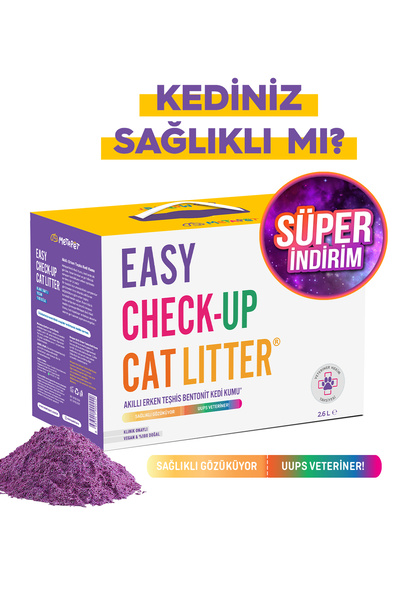 Metapet Hastalık Gösteren Erken Teşhis Kedi Sağlığı Kumu, Kokusuz Organik Doğ...