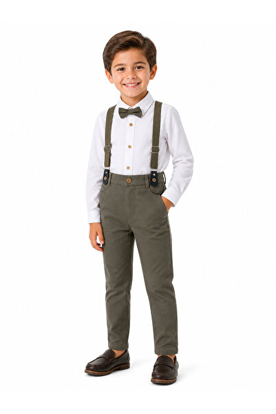 Çelix Kids Bebek&Çocuk Salopet Takım Pantolon Gömlek Papyon