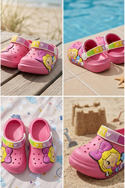 Hızlı Al PRENSES FİGÜRLÜ ÇOCUK BEBEK SANDALET TERLİK CROSS TERLİK(KÜÇÜK KALIP...
