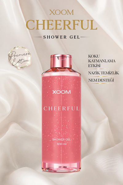 XOOM Cheerful Kadın Duş Jeli 400 ML – Cildi Nemlendiren , Kalıcı Koku