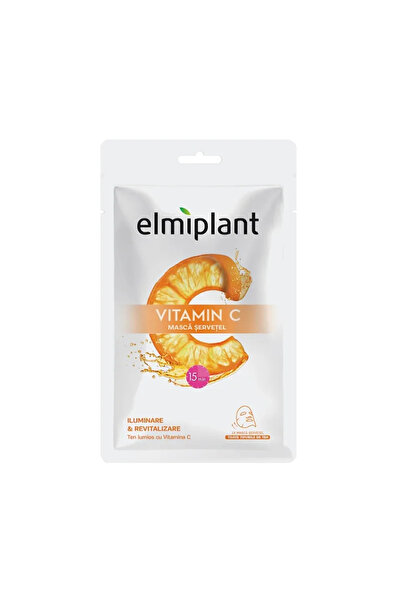 ELMIPLANT Masca Servetel Vitamin C Pentru Iluminare Si Revitalizare 20 Ml