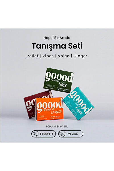 Goood Nutrition Goood Tanışma Kiti – 4 Farklı Bitkisel Pastil (Vibes, Voice, ...
