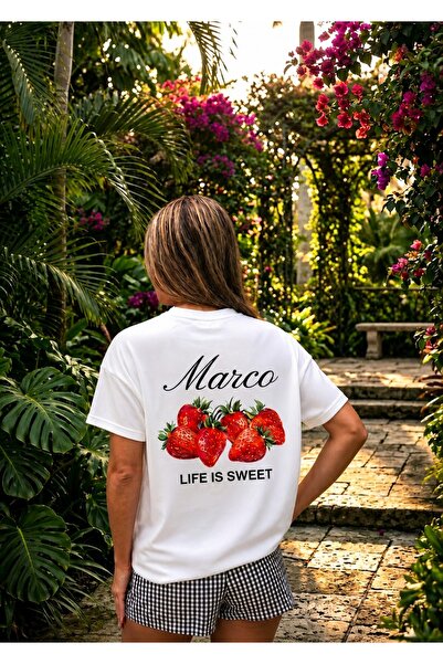 Marco Fresco Strawberry Printed Crew Neck T-Shirt