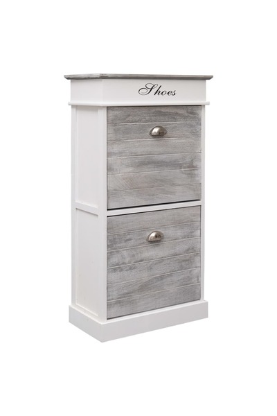 Concept Pantofar, gri, 50x28x98 cm, lemn de paulownia