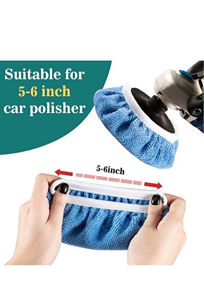 Arabest 12-Piece Car Buffing Pads,5-6 Inch Microfiber & Lambswool Polishing B...