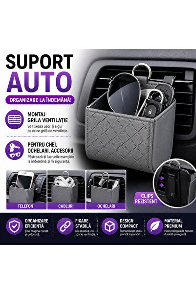 SMARTECH Suport auto universal, montare ventilație, gri