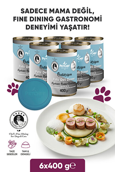 Pet Chef Redüksiyon Sebzeli Tavşan Ratatouille Tarif (6x400gr)