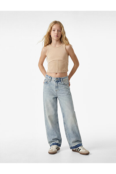 Koton Geniş Paça Pamuklu Loose Fit Denim Pantolon