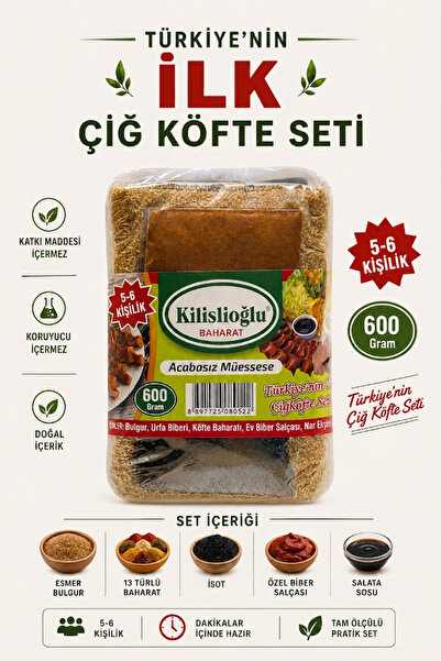 KİLİSLİOĞLU BAHARAT Çiğköfte Seti 5-6 Kişilik 600gr | Çiğ Köfte Seti