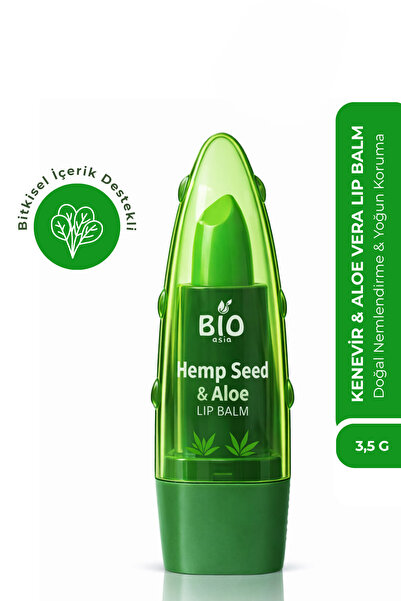 Bio Asia Kenevir & Aloe Vera Lip Balm – Doğal Nemlendirme ve Yoğun Koruma