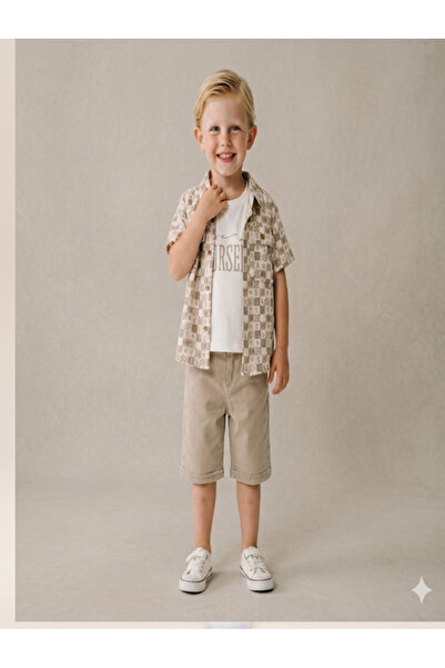 Erca Home Tekstil Ürünleri Muslin Shirt 3-Piece Summer Set 5Y,6Y,7Y,8Y Men's ...