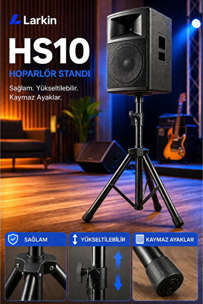 Larkin HS10 Profesyonel Kaliteli Hoparlör Standı Ayağı Sehpası (Taşıma Çantalı)