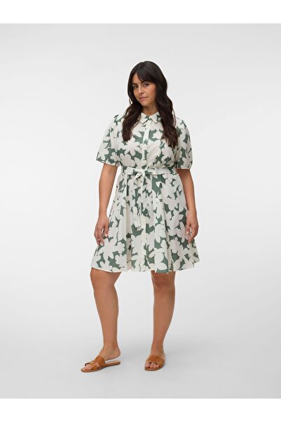 Veromoda Curve Hemdblusenkleid VMCDICTHE Kurzes Kleid