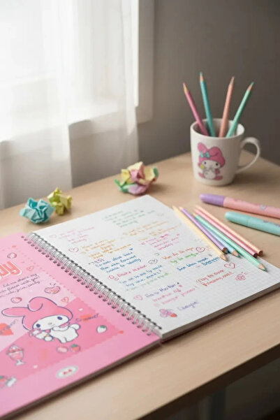 SANRIO Lisanslı My Melody Retro Koleksiyonu A4 Spiral Telli 60 Sayfa Defter