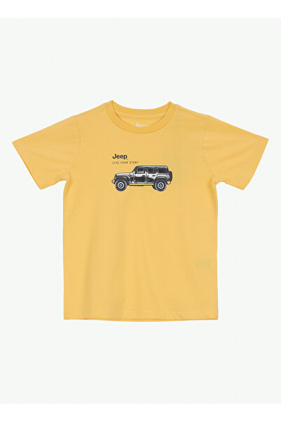 JEEP Sarı Erkek Çocuk Baskılı T-Shirt J6SB-TST7685