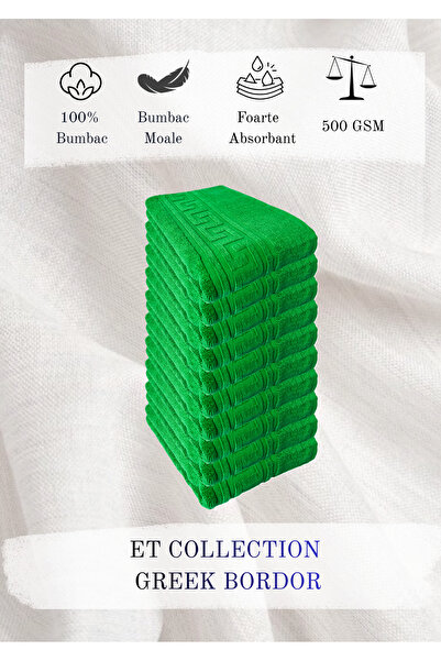 ET Collection Set de 10 prosoape grecești, 30x50 cm, 500 GSM, 100% bumbac pak...