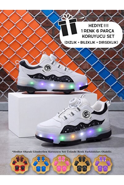 Minipa Patenli Işıklı Spor Ayakkabısı & Tekerlekli Sneakers