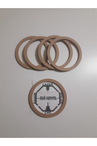 AHİ HAYAL ATÖLYESİ Ham Mdf Vidasız 13cm Çapında (1cm Eninde) 5'li Kasnak Seti