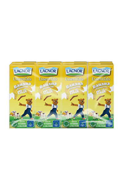 Lacnor Essentials Banana Milk - Pack Of 8 Pieces (8 X 180 ml = 1.44 Liter)