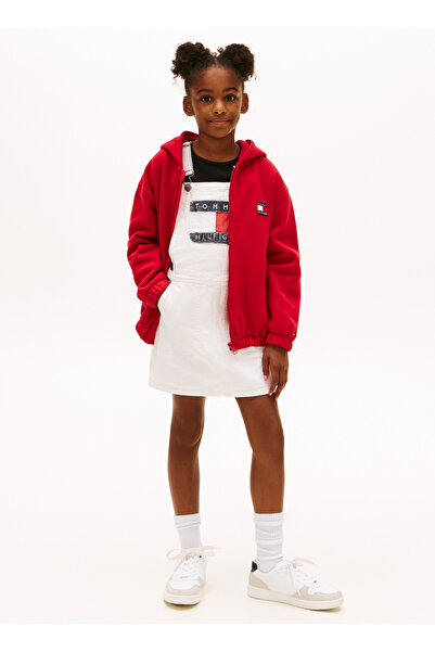 Tommy Hilfiger Kız Çocuk Heritage Salopet Elbise - Beyaz