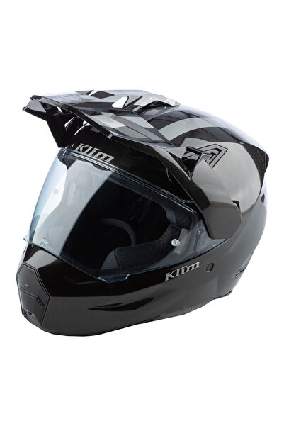 Klim X1 Alpha Carbon Korumalı ADV Motosiklet Kaskı Metalik Gri Gri