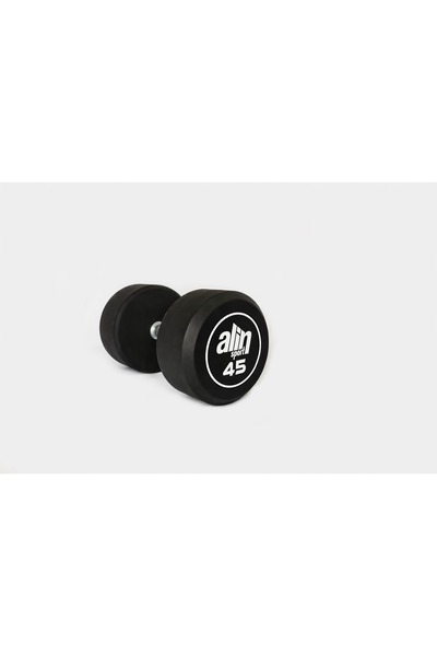 Genel Markalar ALİN Sport 45 KG Kauçuk Kaplı Profesyonel Olimpik DUMBBELL ( D...