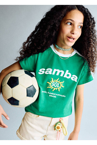 MANGO Kids Brezilya futbol tişörtü