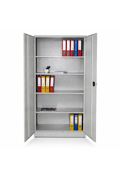 GÖKERLER ÇELİK 198 cm Metal Dosya Arşiv Dolabı - Açık Gri