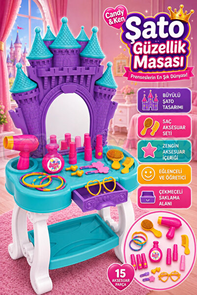 Doğan Oyuncak Dünyası Candy & Ken Şato Güzellik Masası Makyaj Seti