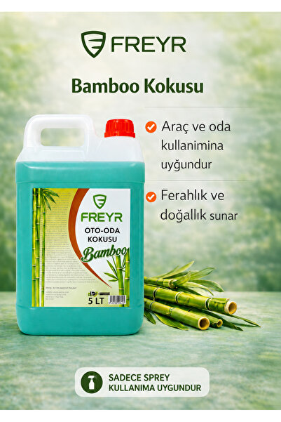 FREYR Özel Bambu Oto Oda Kokusu 5 Lt Sprey Araç Araba Kokusu Parfümü