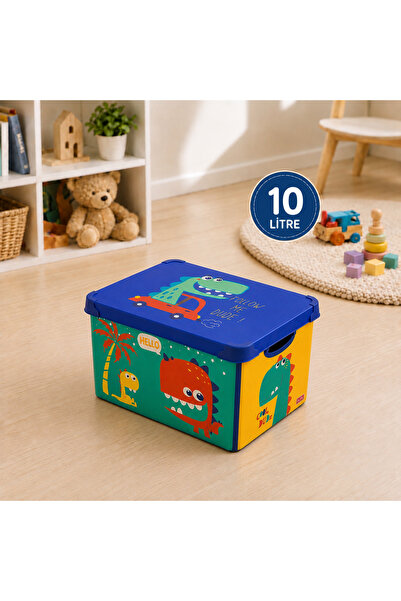 QUTU Style Box Dude Patterned 10 L Decorative Toy and Storage Box